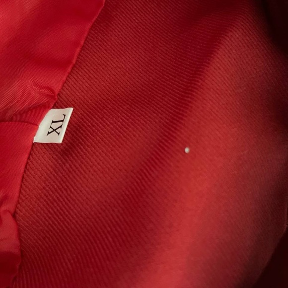 Red Women's Open Front Blazer - Picture 2 of 4